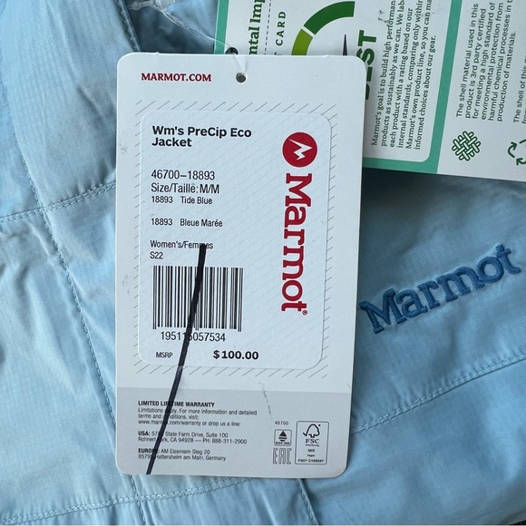 NWT Marmot Ladies Precip Eco Jacket - Picture 6 of 6